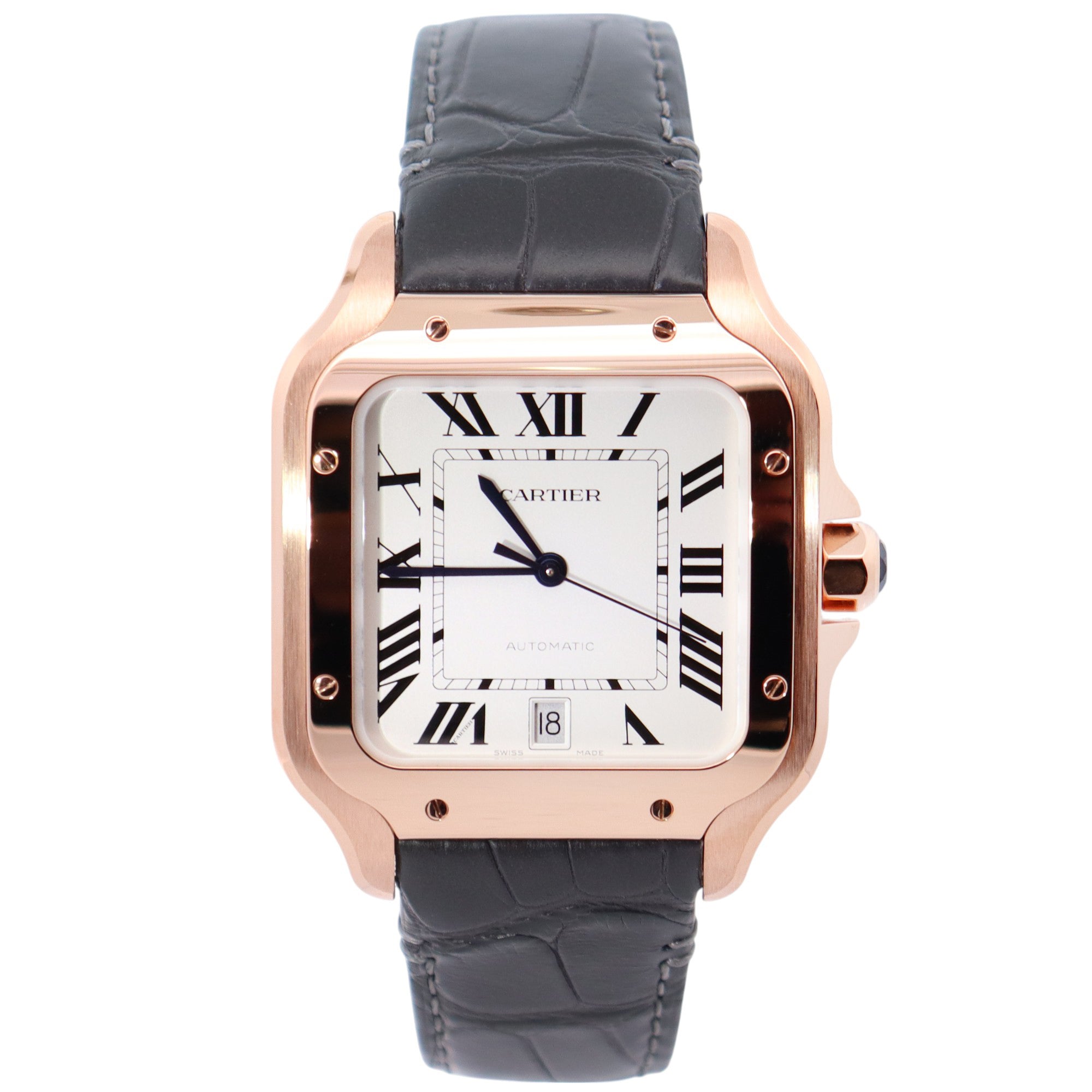 Cartier Santos 39.8mm White Dial Watch Ref# WGSA0019 - Happy Jewelers Fine Jewelry Lifetime Warranty