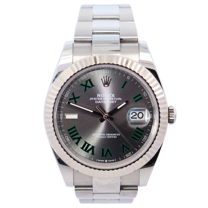 Rolex Datejust 41mm Wimbledon Dial Watch Ref# 126334 - Happy Jewelers Fine Jewelry Lifetime Warranty