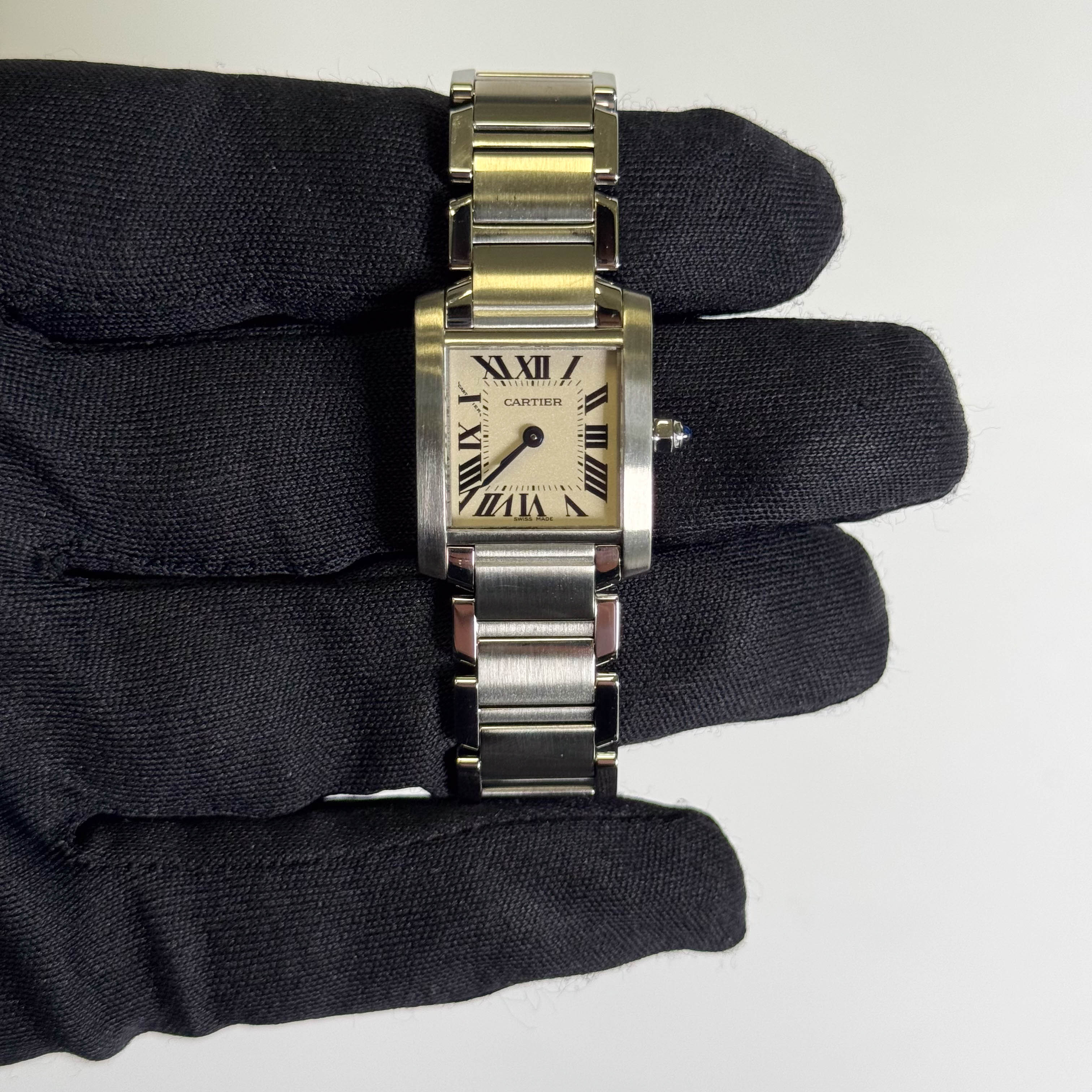 Cartier Tank 20mm Ivory Dial Watch Ref# W51008Q3