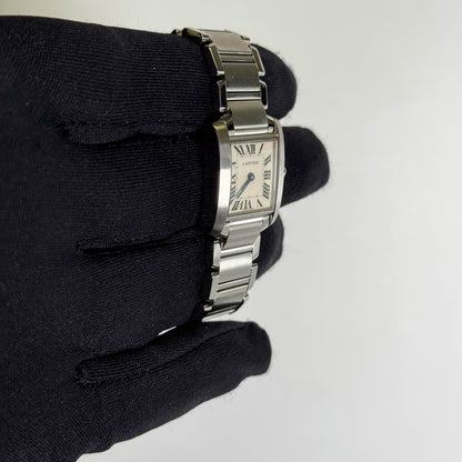 Cartier Tank 20mm Ivory Dial Watch Ref# W51008Q3