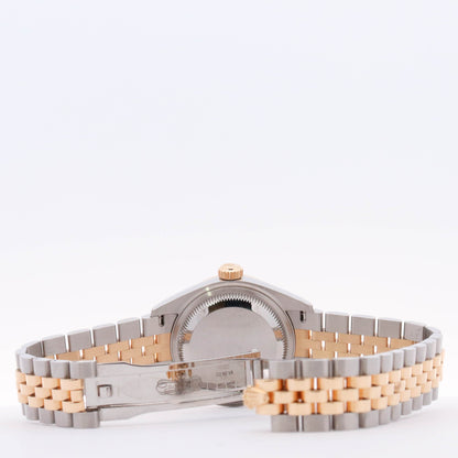 Rolex Datejust Yellow Gold & Stainless Steel 28mm Silver Diamond Dial Watch Reference# 279173 - Happy Jewelers Fine Jewelry Lifetime Warranty