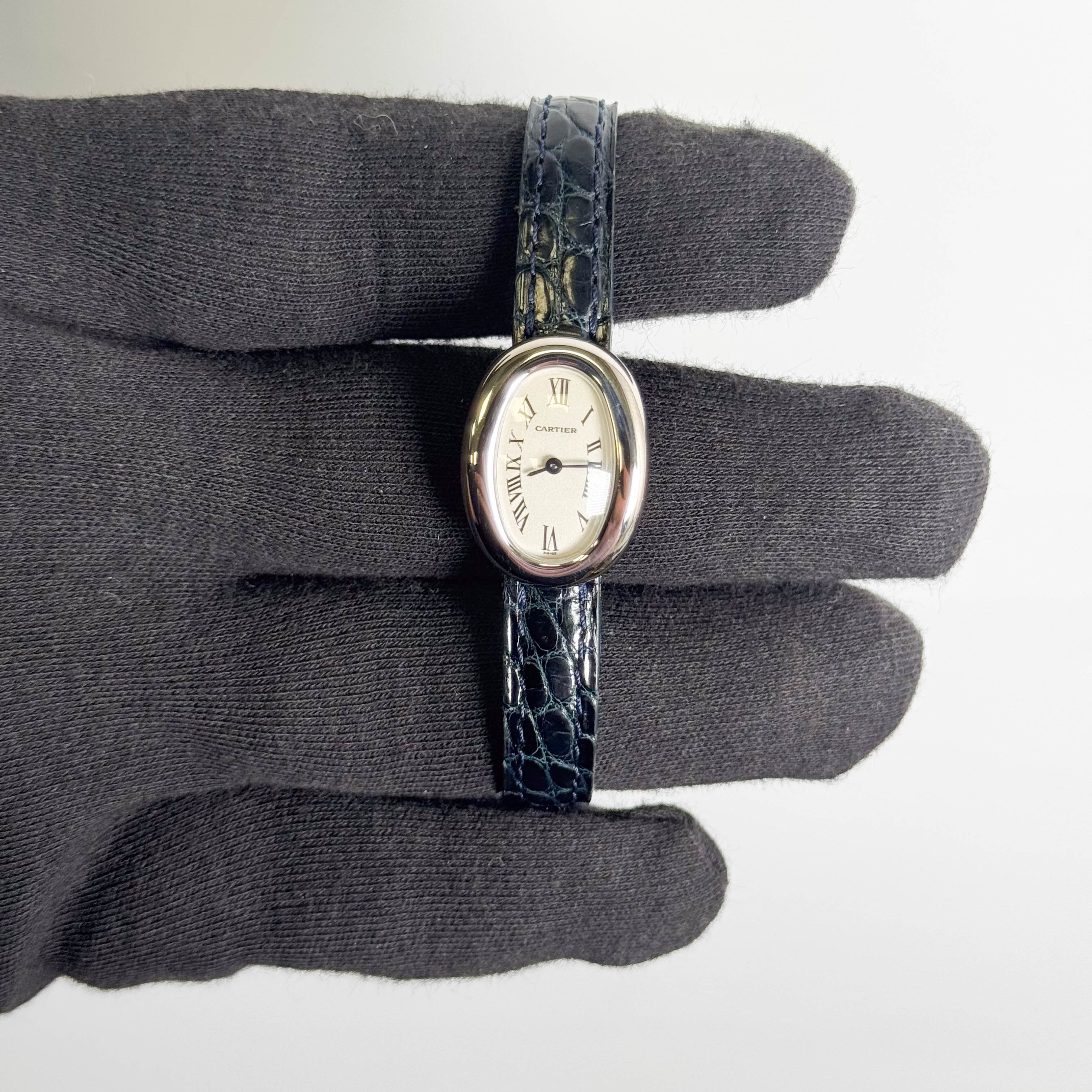 Cartier Baignoire 18mm White Dial Watch Ref# W1518956