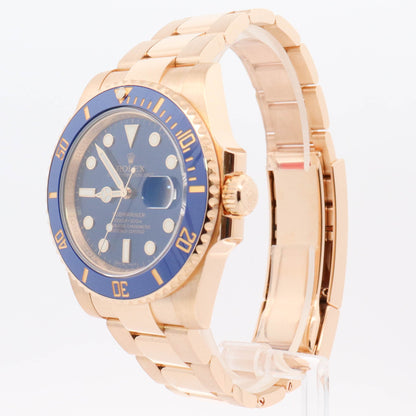 Rolex Submariner Yellow Gold 40mm Blue Dot Dial Watch Reference#: 116618LB - Happy Jewelers Fine Jewelry Lifetime Warranty