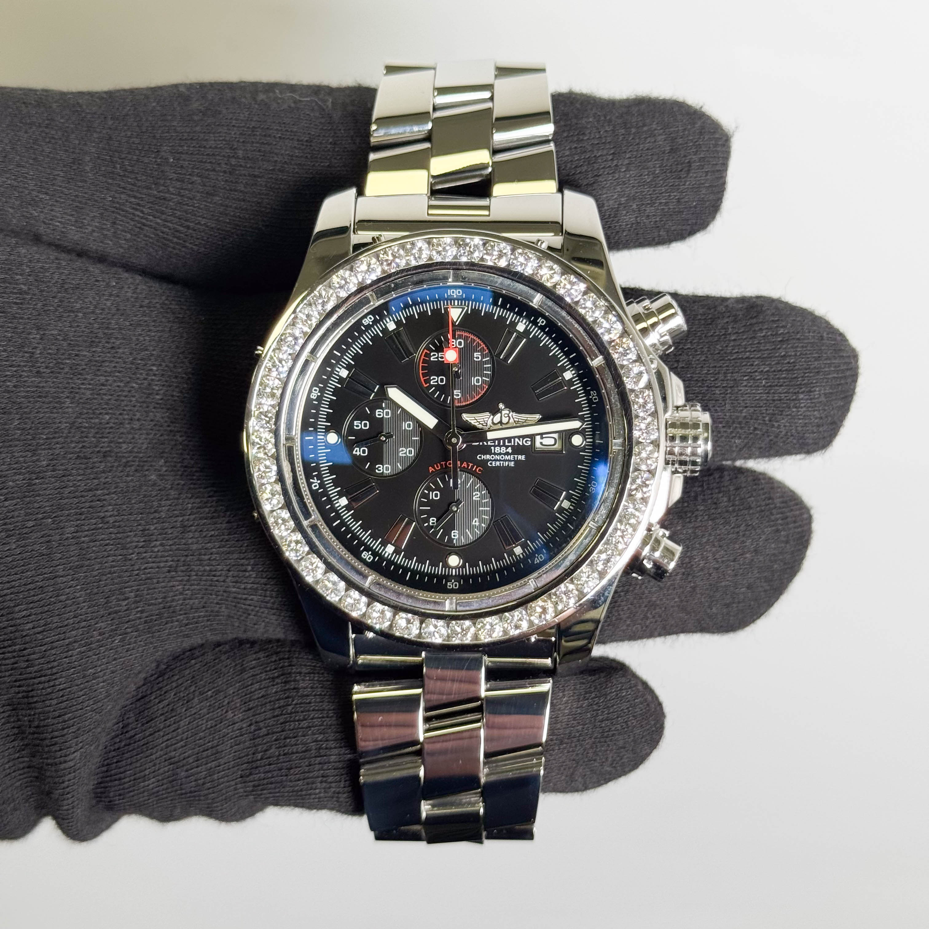 Breilting Super Avenger 48mm Black Dial Watch Ref# A13370