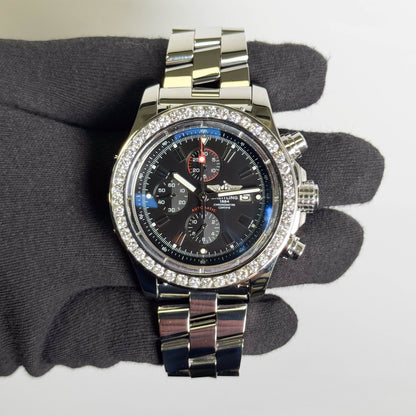 Breilting Super Avenger 48mm Black Dial Watch Ref# A13370