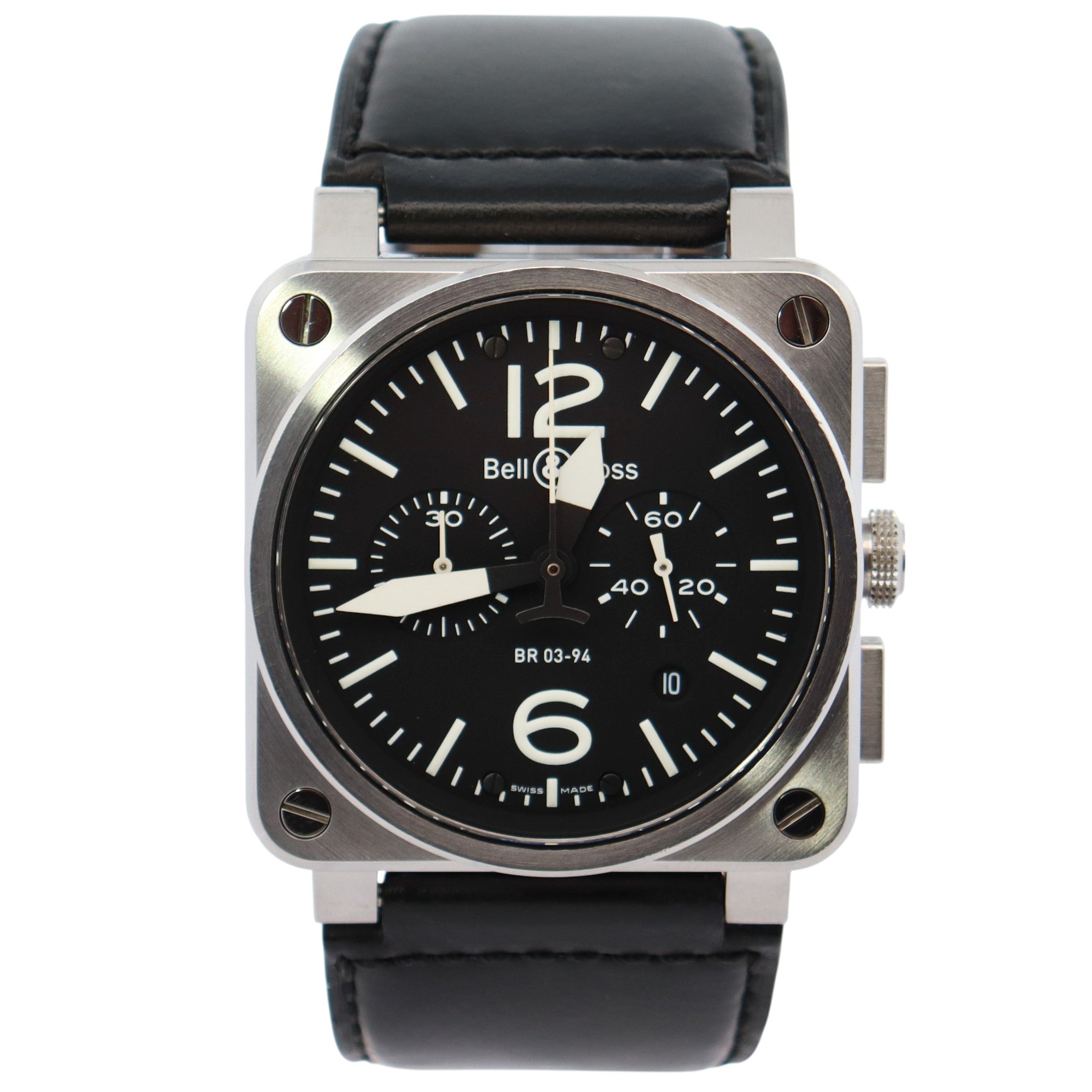 Bell & Ross BR03 42mm Black Dial Watch Ref# BR03-94-S - Happy Jewelers Fine Jewelry Lifetime Warranty