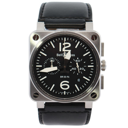 Bell & Ross BR03 42mm Black Dial Watch Ref# BR03-94-S - Happy Jewelers Fine Jewelry Lifetime Warranty