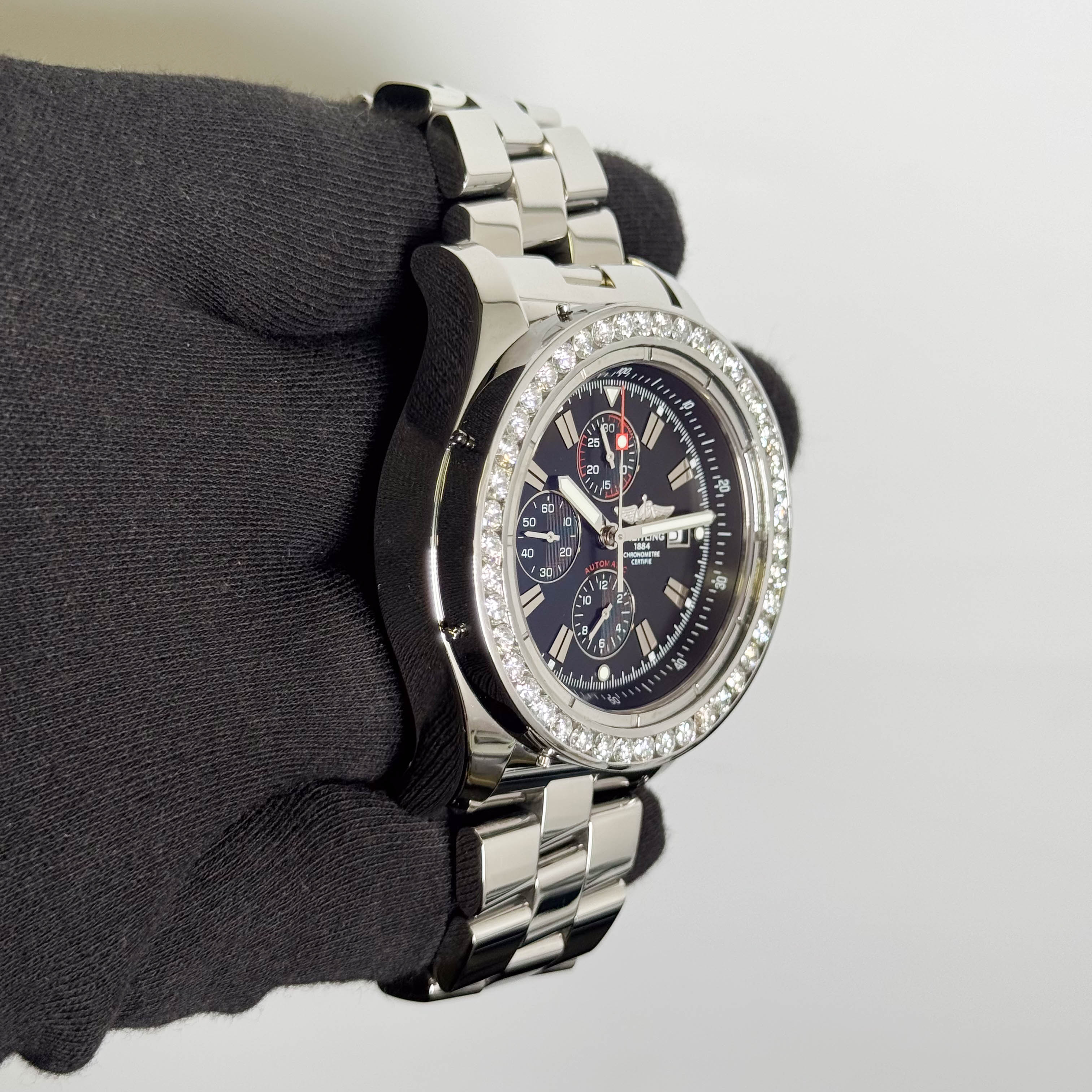 Breilting Super Avenger 48mm Black Dial Watch Ref# A13370
