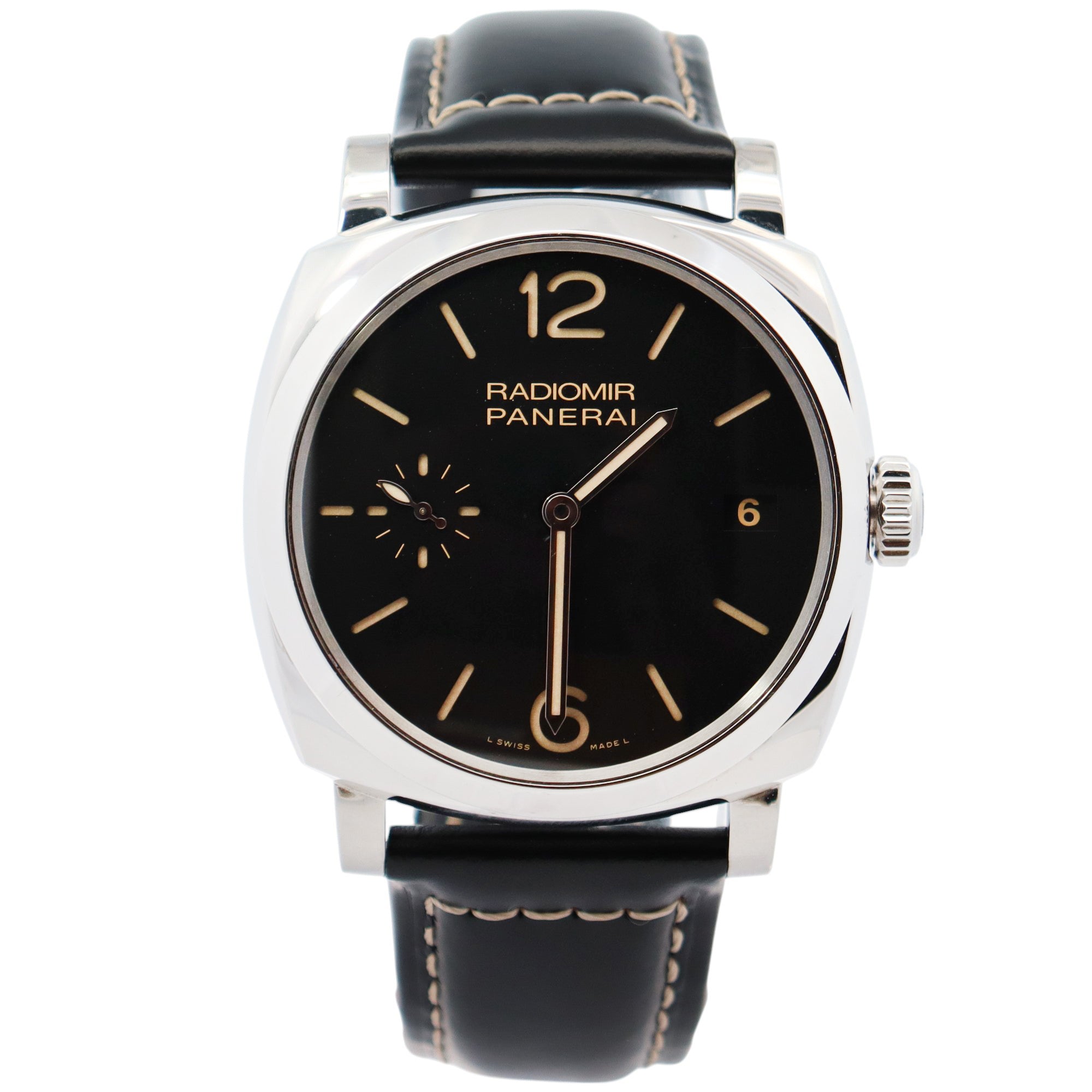 Panerai Radiomir 47mm Black Dial Watch Ref# PAM00514 - Happy Jewelers Fine Jewelry Lifetime Warranty