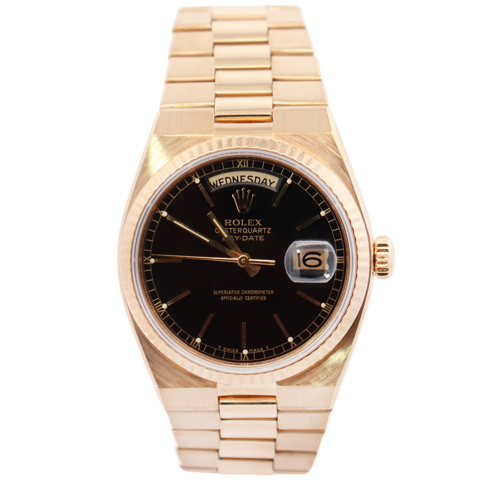 Rolex Day-Date 36mm Black Dial Watch Ref# 19018 - Happy Jewelers Fine Jewelry Lifetime Warranty