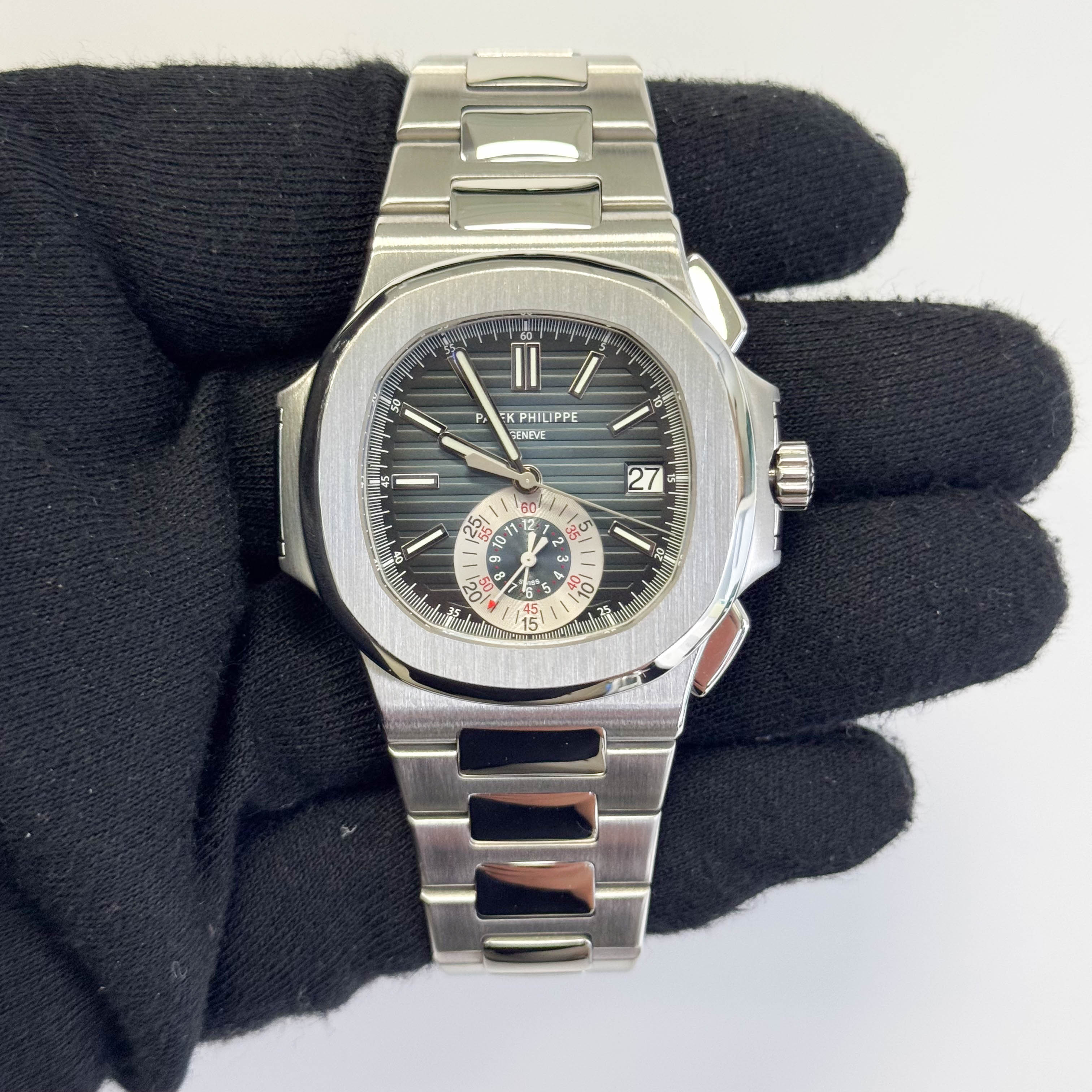Patek Philippe Nautilus 40.5mm Blue Dial Watch Ref# 5980/1A-001 - Happy Jewelers Fine Jewelry Lifetime Warranty