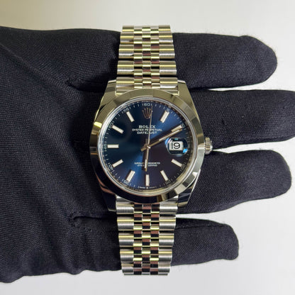 Rolex Datejust 41mm Blue Dial Watch Ref# 126300
