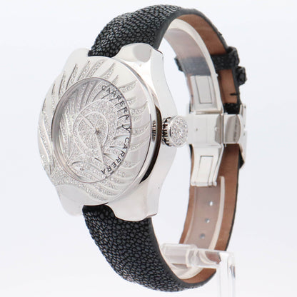 Carrera y Carrera Pearl Peacock Avalon Stainless Steel 41mm MOP Pave Diamond Dial Watch - Happy Jewelers Fine Jewelry Lifetime Warranty