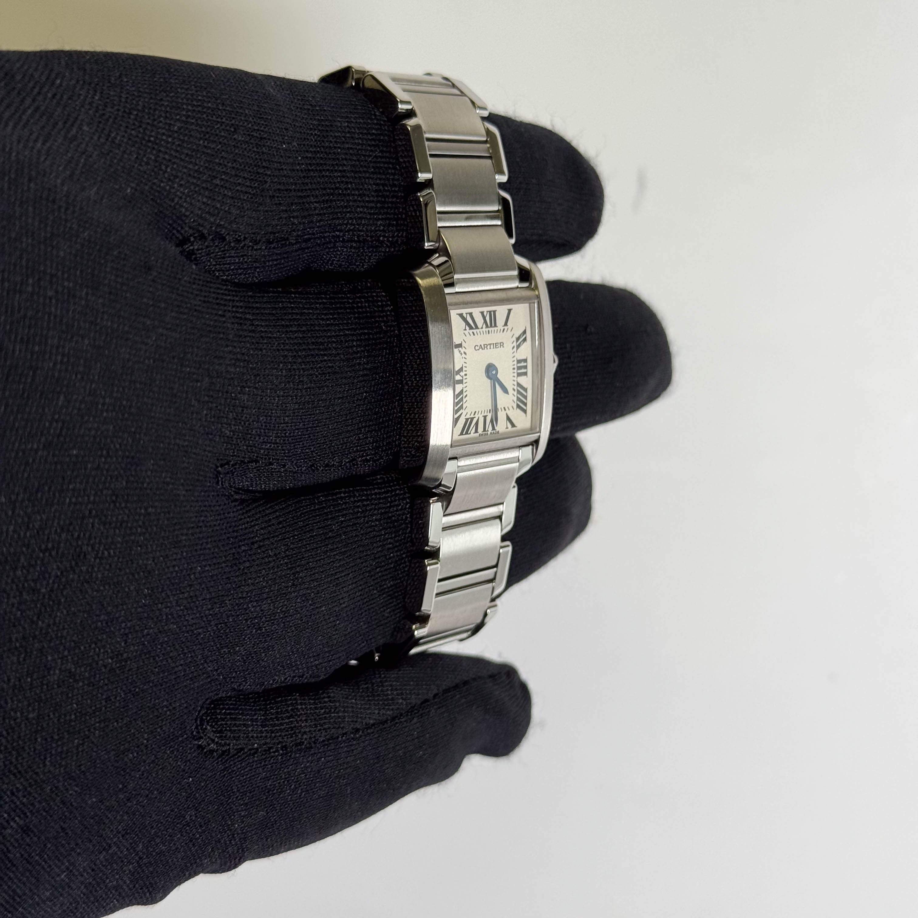 Cartier Tank 20mm Ivory Dial Watch Ref# W51008Q3