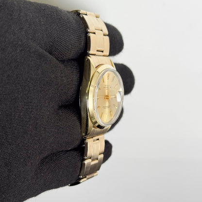Rolex Oyster Perpetual Date 34mm Champagne Dial Watch Ref# 1550
