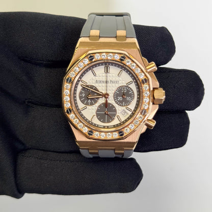 Audemars Piguet Royal Oak 37mm White Dial Watch Ref# 26231OR.ZZ.D003CA.01