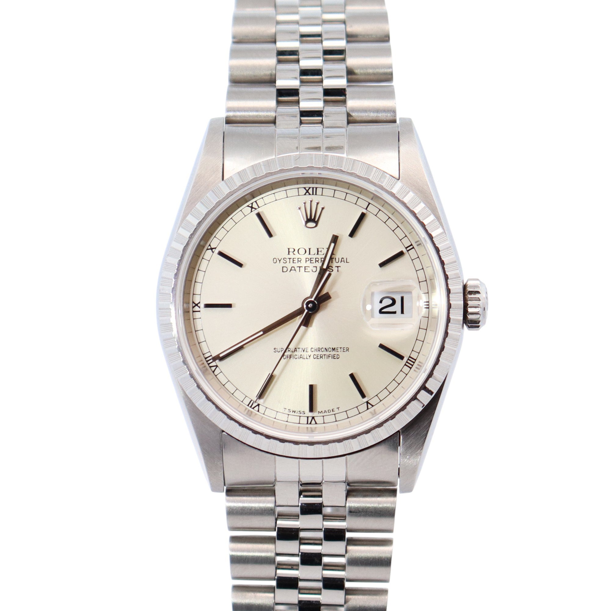 Rolex Datejust 36mm Silver Dial Watch Ref# 16220 - Happy Jewelers Fine Jewelry Lifetime Warranty