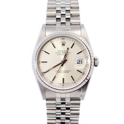 Rolex Datejust 36mm Silver Dial Watch Ref# 16220