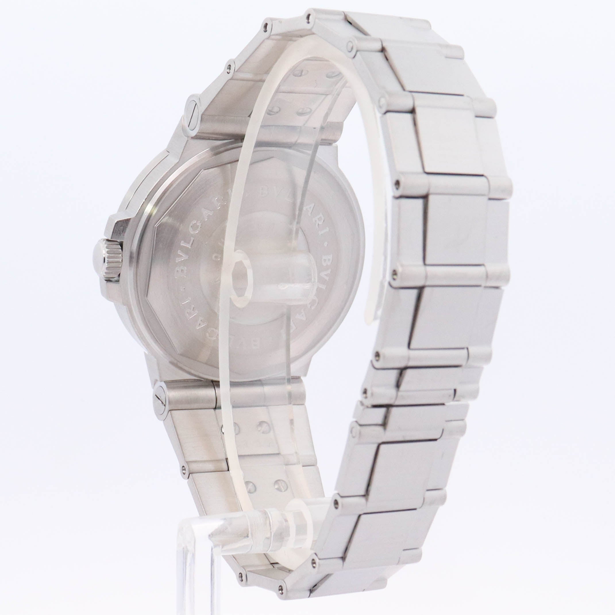 Bvlgari Bvlgari Stainless Steel 30mm White Roman & Stick Dial Watch Reference# 103711 - Happy Jewelers Fine Jewelry Lifetime Warranty