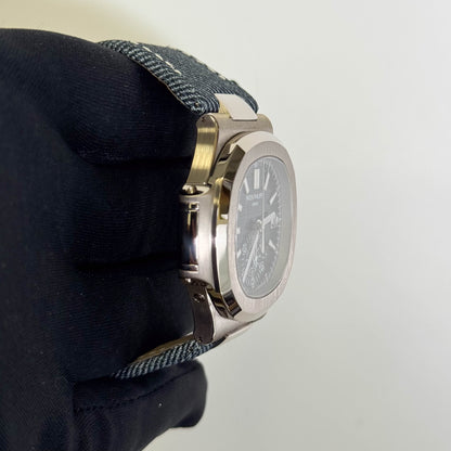 Patek Philippe Nautilus 40.5mm Blue Dial Watch Ref# 5980/60G-001