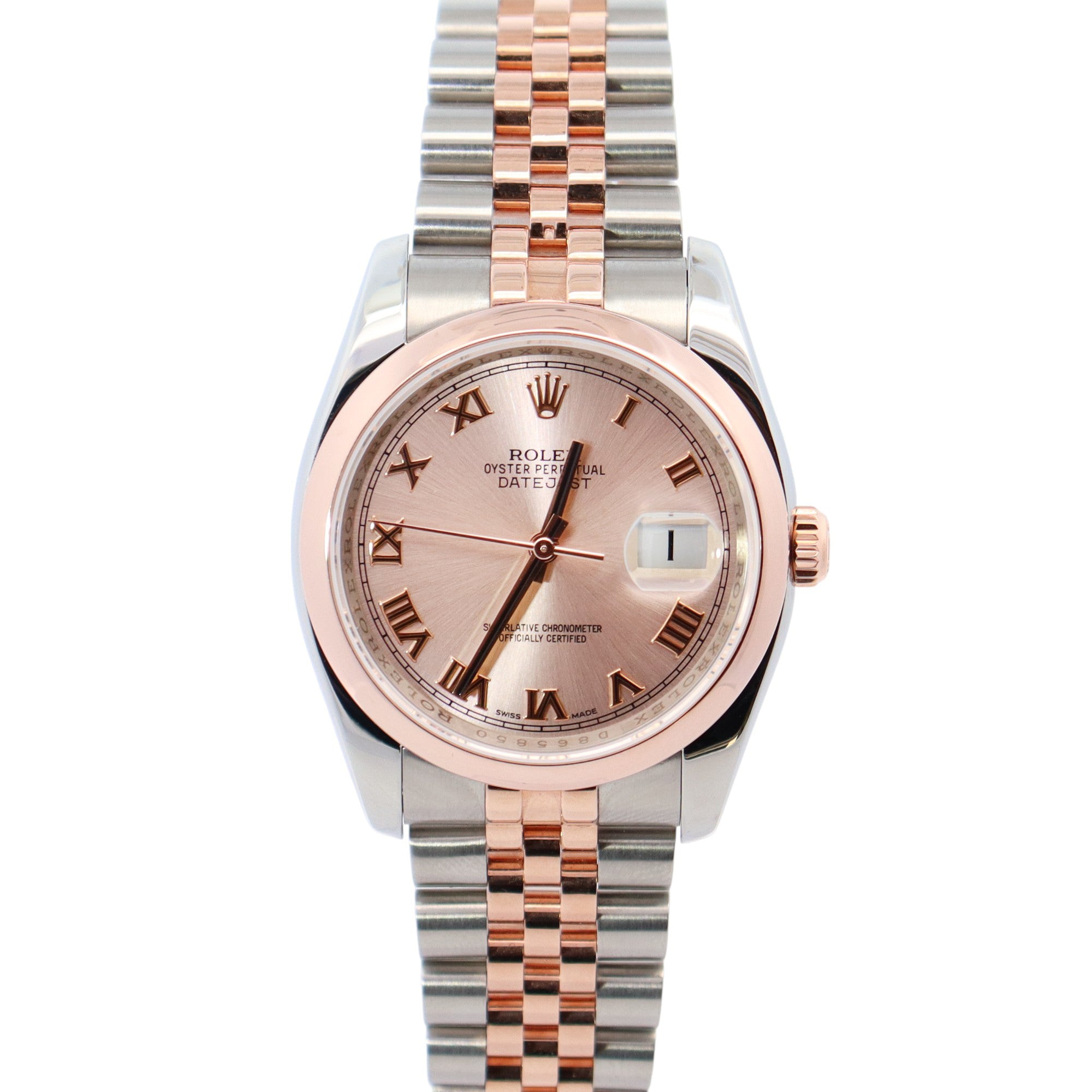 Rolex Datejust 36mm Pink Dial Watch Ref# 116201 - Happy Jewelers Fine Jewelry Lifetime Warranty