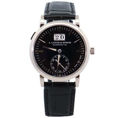 A. Lange & Sohne Saxonia 38.5mm Black Dial Watch Ref# 381.029 - Happy Jewelers Fine Jewelry Lifetime Warranty