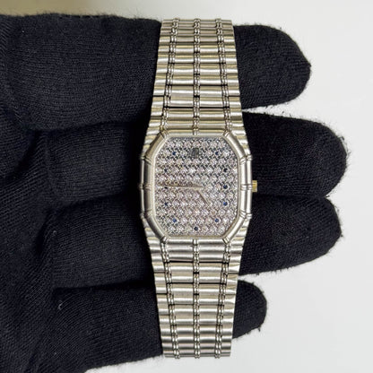 Audemars Piguet Bamboo 27mm x 32mm Factory Pave Dial Watch - Happy Jewelers Fine Jewelry Lifetime Warranty