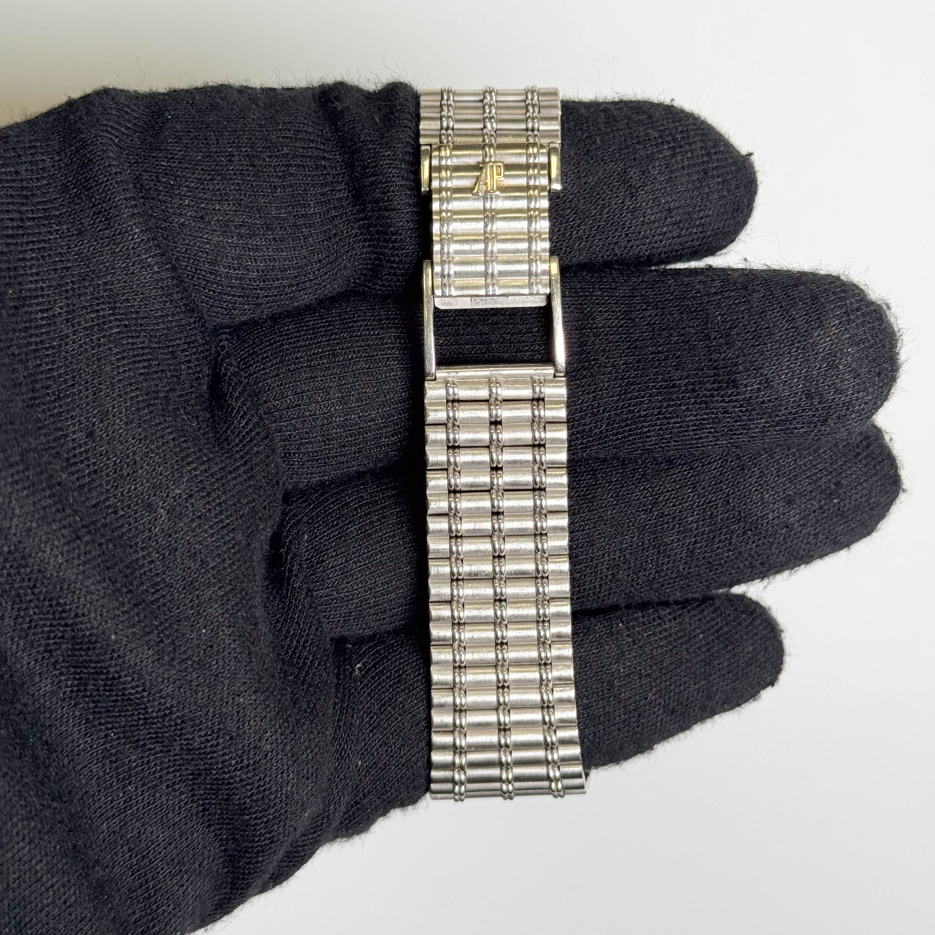Audemars Piguet Bamboo 27mm x 32mm Factory Pave Dial Watch - Happy Jewelers Fine Jewelry Lifetime Warranty