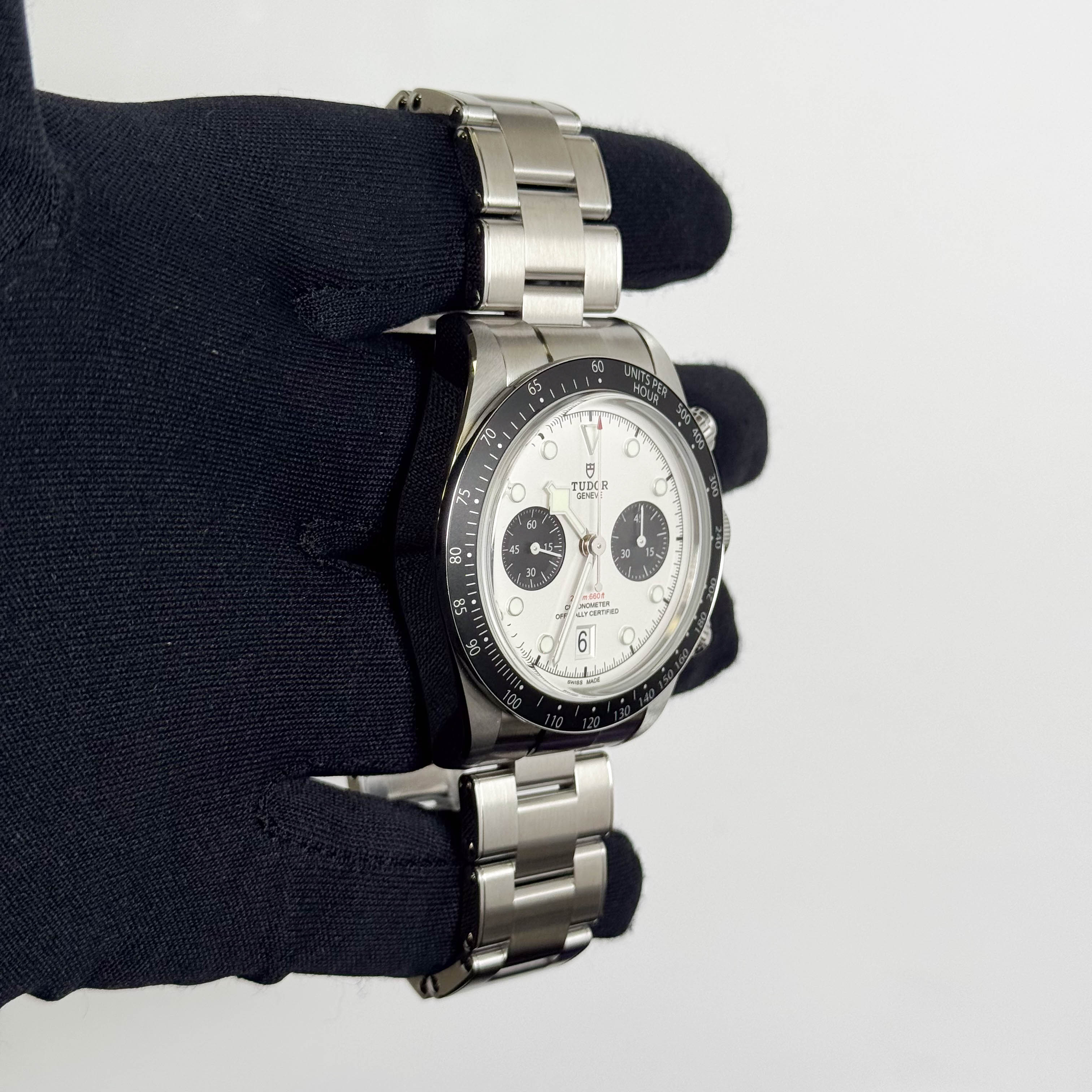 Tudor Black Bay Chrono 41mm White Dial Watch Ref# 79360N - Happy Jewelers Fine Jewelry Lifetime Warranty