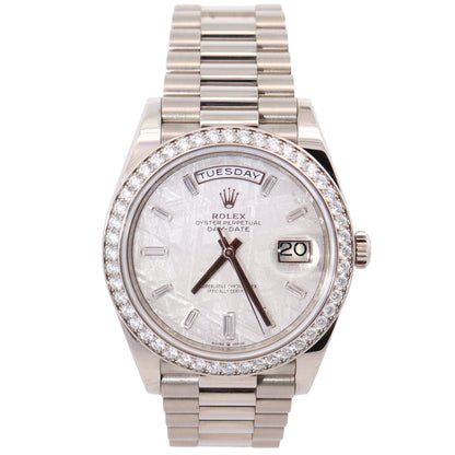 Rolex Day-Date 40mm Meteorite Dial Watch Ref# 228349RBR - Happy Jewelers Fine Jewelry Lifetime Warranty