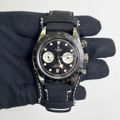 Tudor Black Bay Chrono 41mm Black Chronograph Dial Watch Ref# 79360N - Happy Jewelers Fine Jewelry Lifetime Warranty