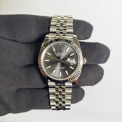 Rolex Datejust 41mm Rhodium Dial Watch Ref# 126334