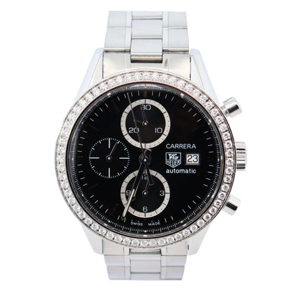 Tag Heuer Carrera 41mm Black Dial Watch Ref# CV201J - Happy Jewelers Fine Jewelry Lifetime Warranty