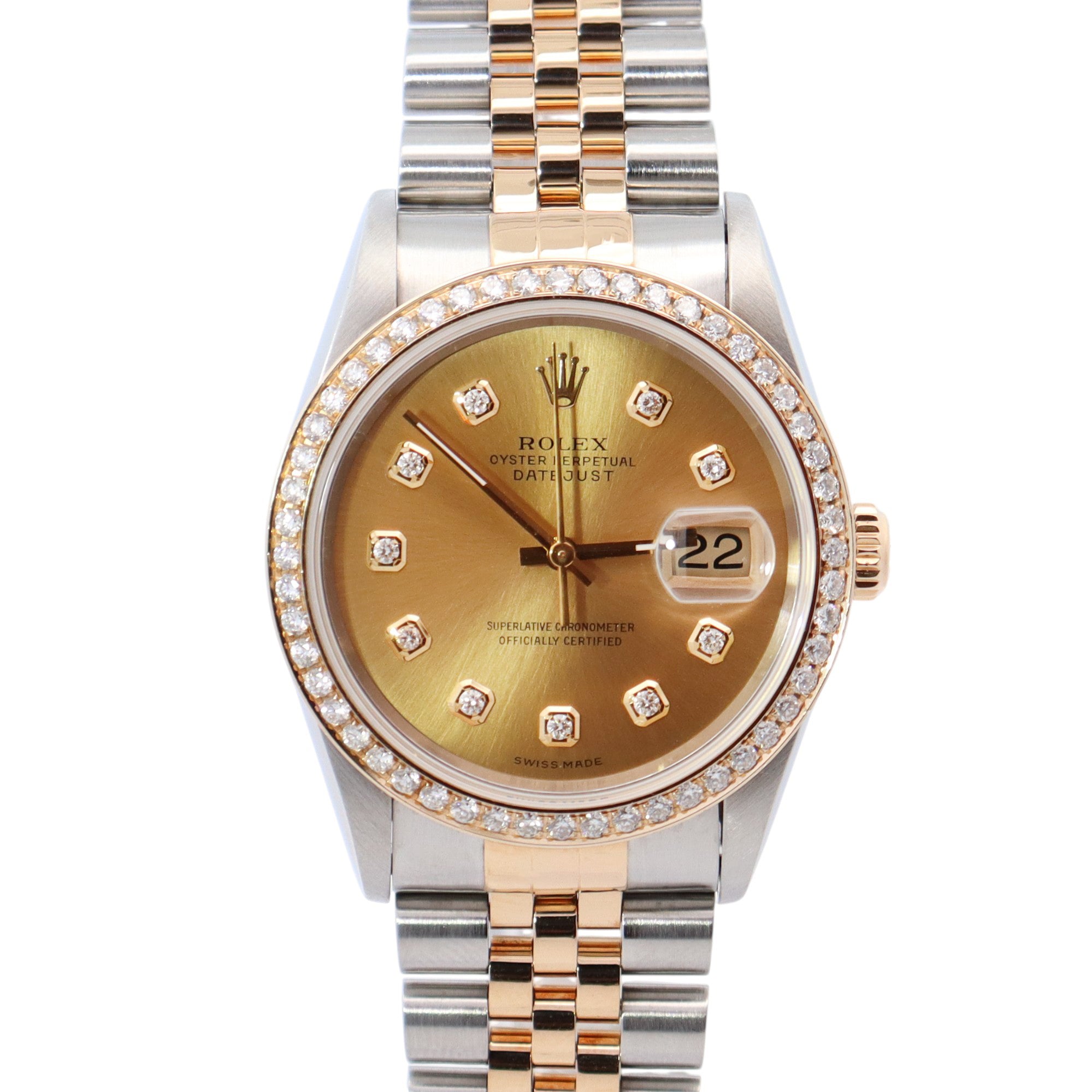 Rolex Datejust 36mm Champagne Dial Watch Ref# 16233 - Happy Jewelers Fine Jewelry Lifetime Warranty