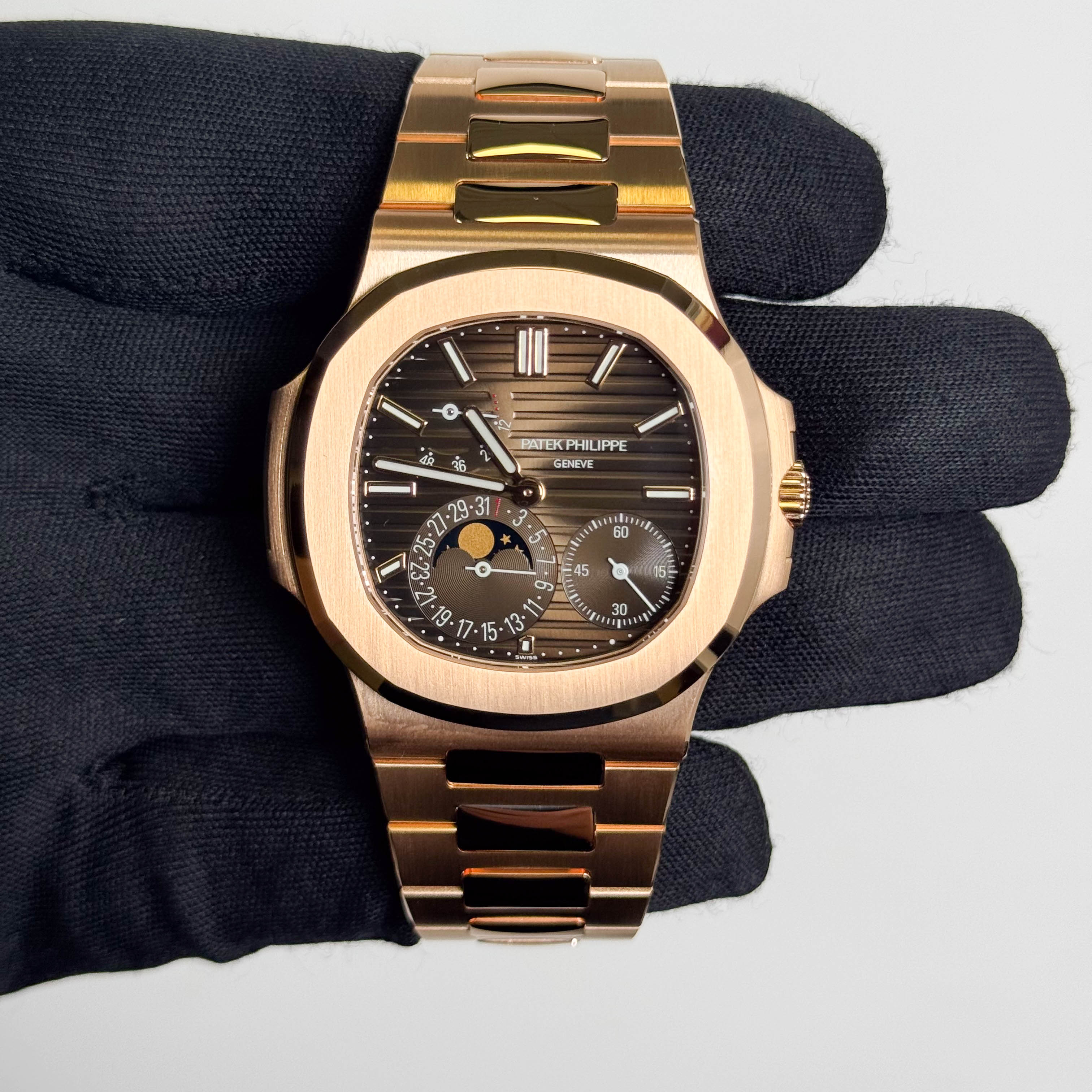 Patek Philippe Nautilus 40mm Brown Stick Dial Watch Ref#  5712/1R-001 - Happy Jewelers Fine Jewelry Lifetime Warranty