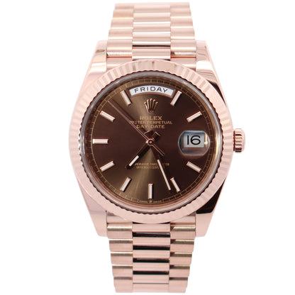 Rolex Day-Date 40mm Chocolate Dial Watch Ref# 228235 - Happy Jewelers Fine Jewelry Lifetime Warranty
