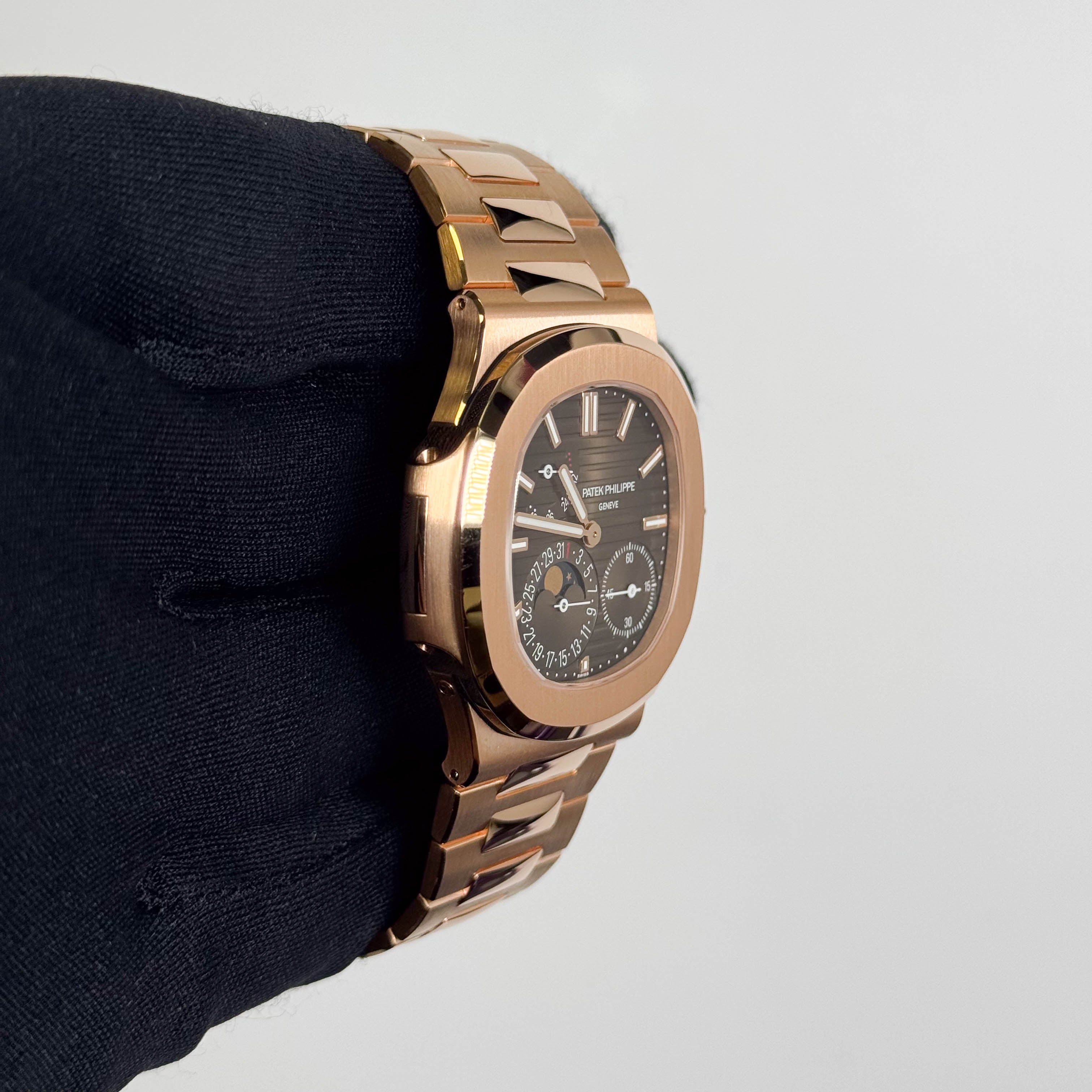 Patek Philippe Nautilus 40mm Brown Stick Dial Watch Ref#  5712/1R-001 - Happy Jewelers Fine Jewelry Lifetime Warranty