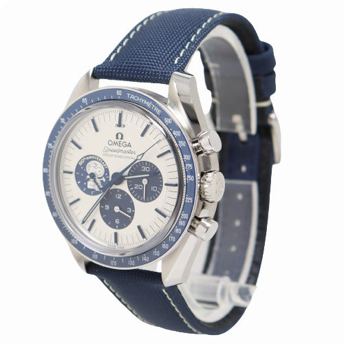 Omega Men's Speedmaster Stainless Steel 42mm White Chronograph Dial Watch Reference #310.32.42.50.02.001 - Happy Jewelers Fine Jewelry Lifetime Warranty