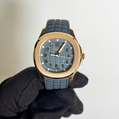 Patek Philippe Aquanuat 38.8mm Blue Dial Watch Ref# 5269R-001