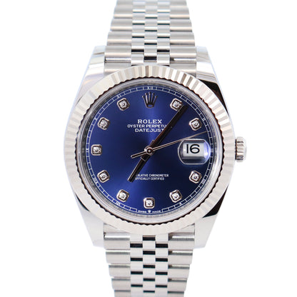 Rolex Datejust 41mm Blue Dial Watch Ref# 126334 - Happy Jewelers Fine Jewelry Lifetime Warranty