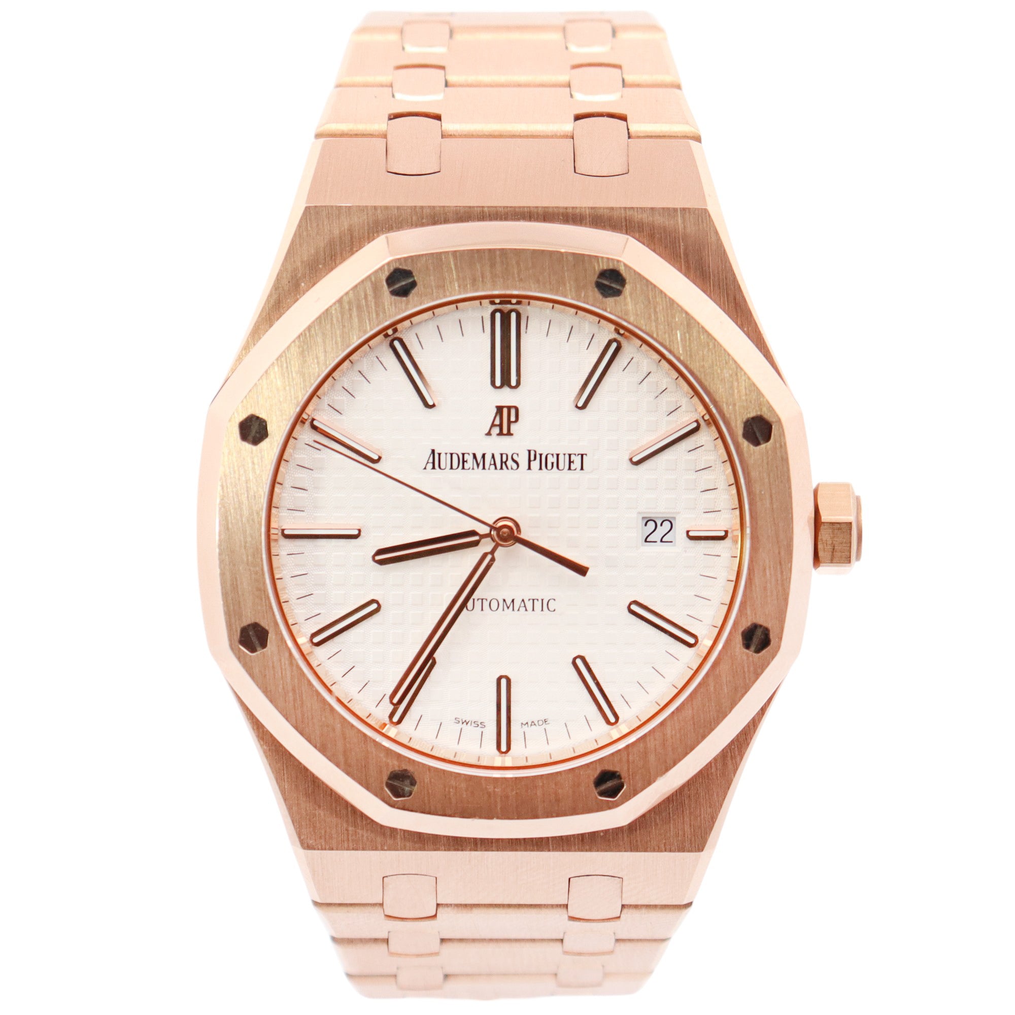 Audemars Piguet Royal Oak 41mm White Dial Watch Ref# 15400OR.OO.1220OR.02 - Happy Jewelers Fine Jewelry Lifetime Warranty