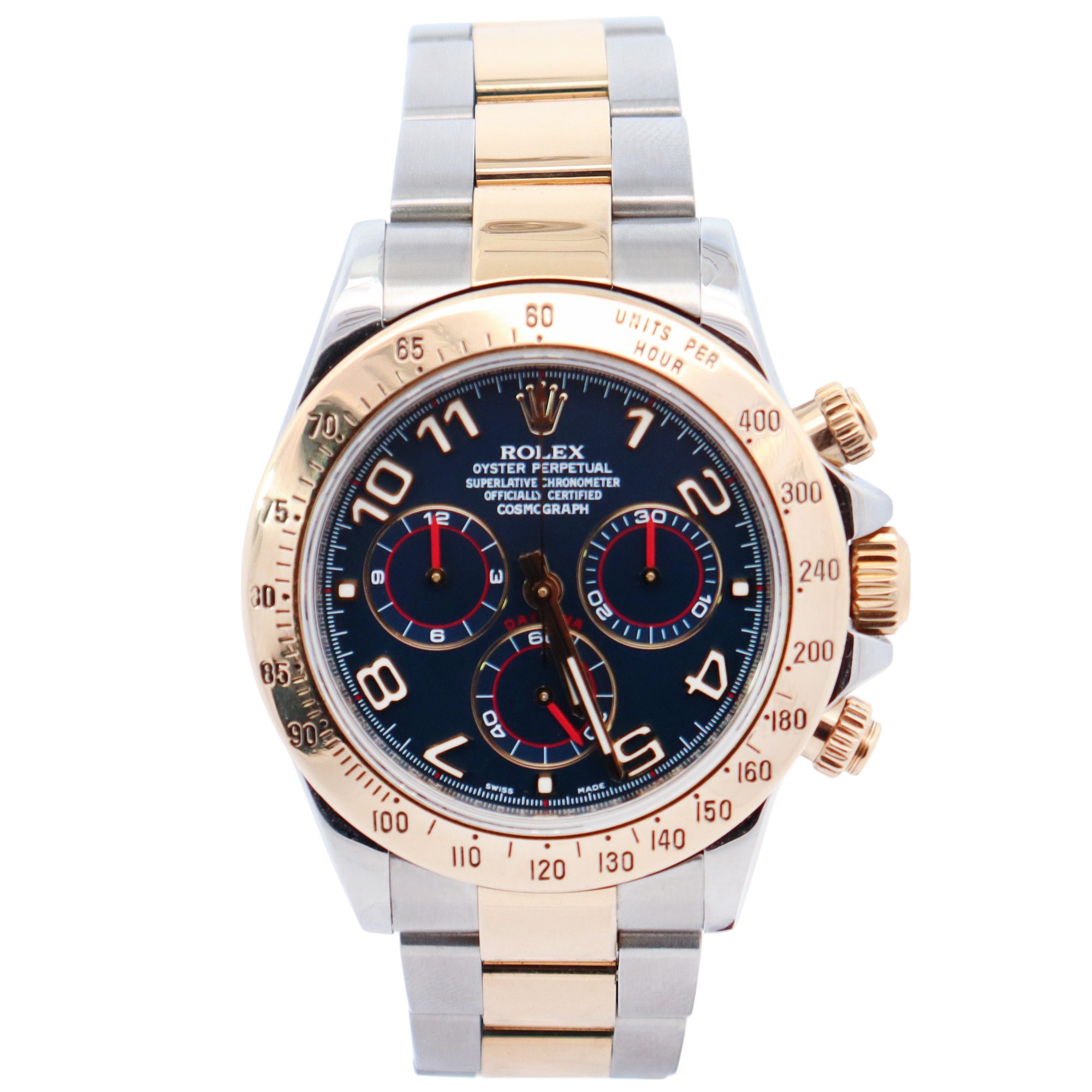 Rolex Daytona 40mm Blue Dial Watch Ref# 116523 - Happy Jewelers Fine Jewelry Lifetime Warranty