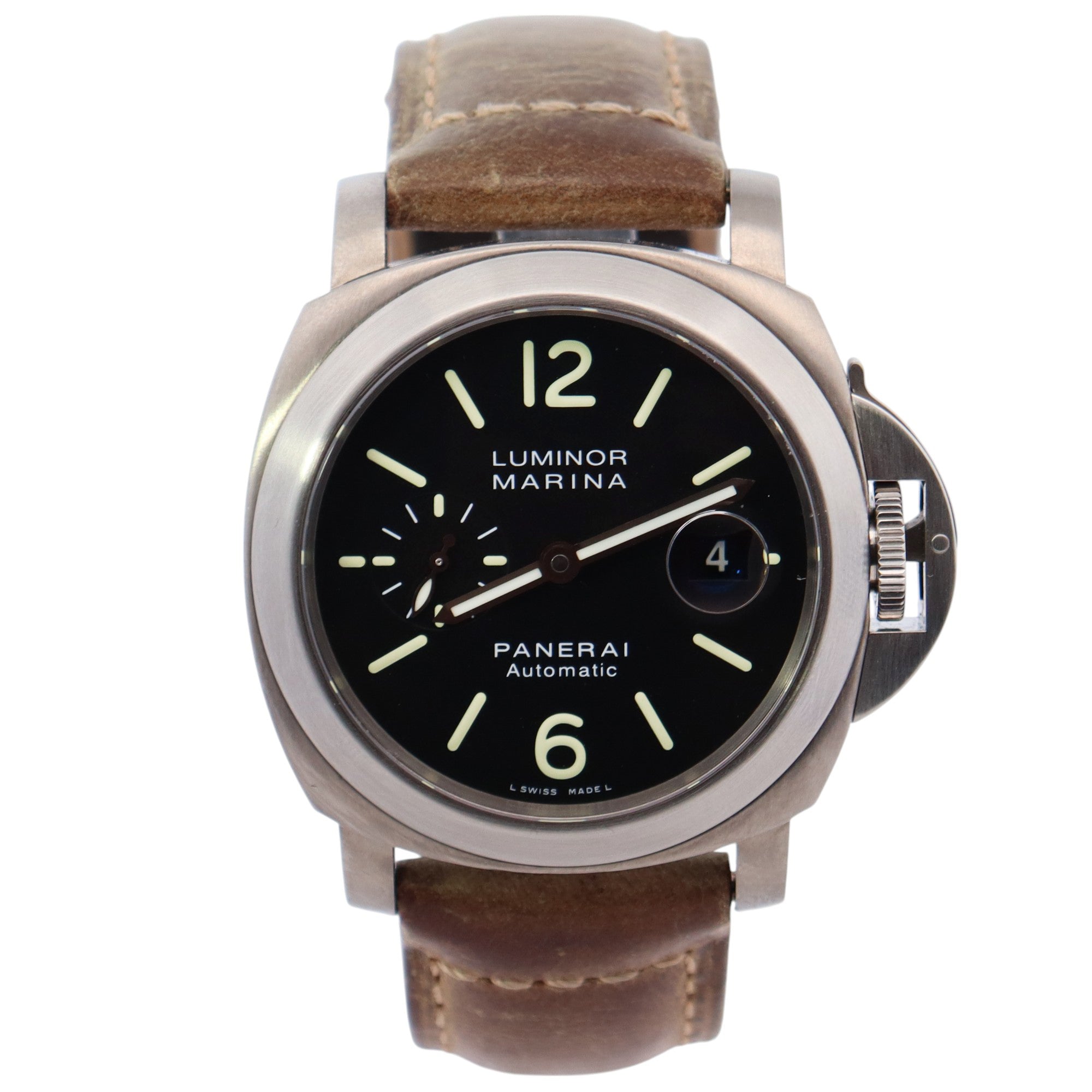 Panerai Luminor 44mm Black Dial Watch Ref# PAM00240 - Happy Jewelers Fine Jewelry Lifetime Warranty