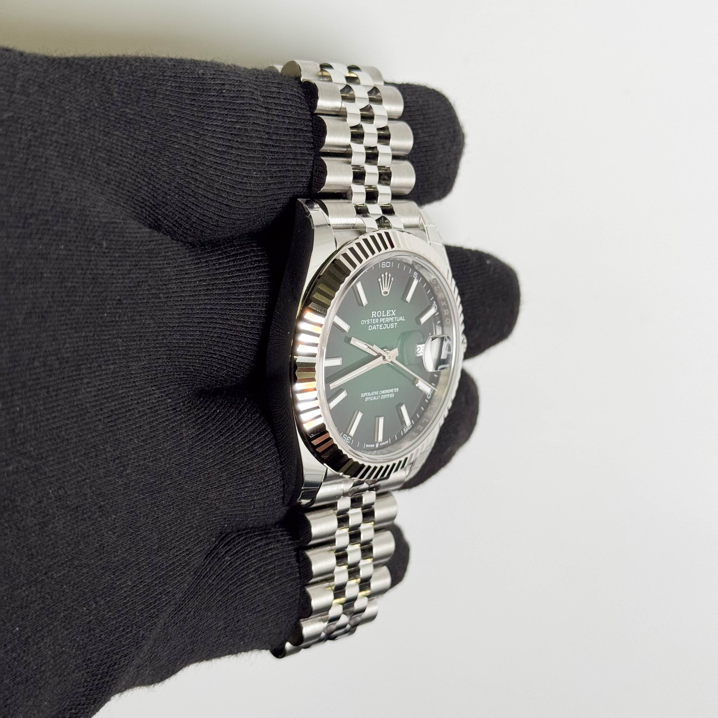Rolex Datejust 41mm Green Ombre Dial Watch Ref# 126334
