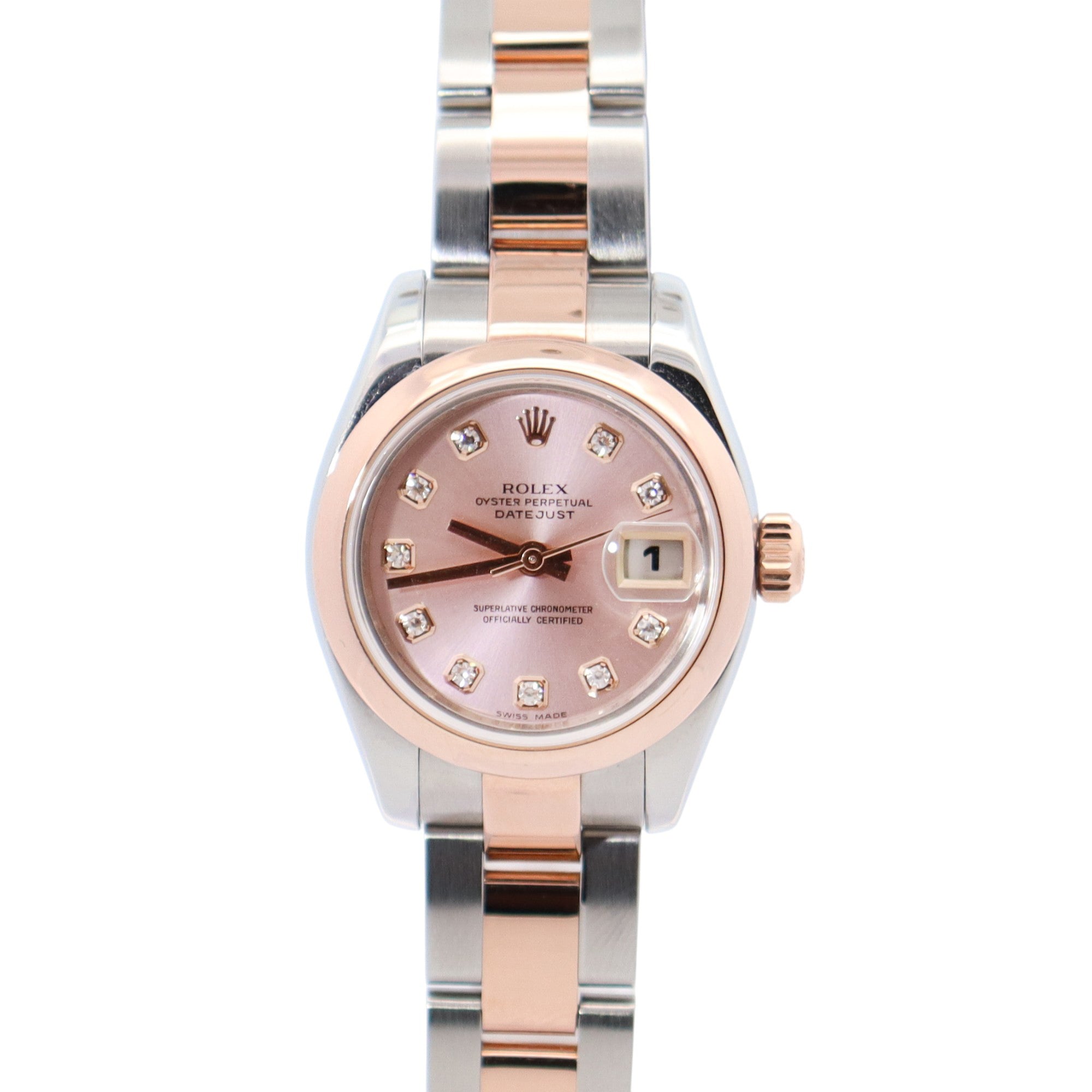 Rolex Datejust 26mm Pink Dial Watch Ref# 179161 - Happy Jewelers Fine Jewelry Lifetime Warranty