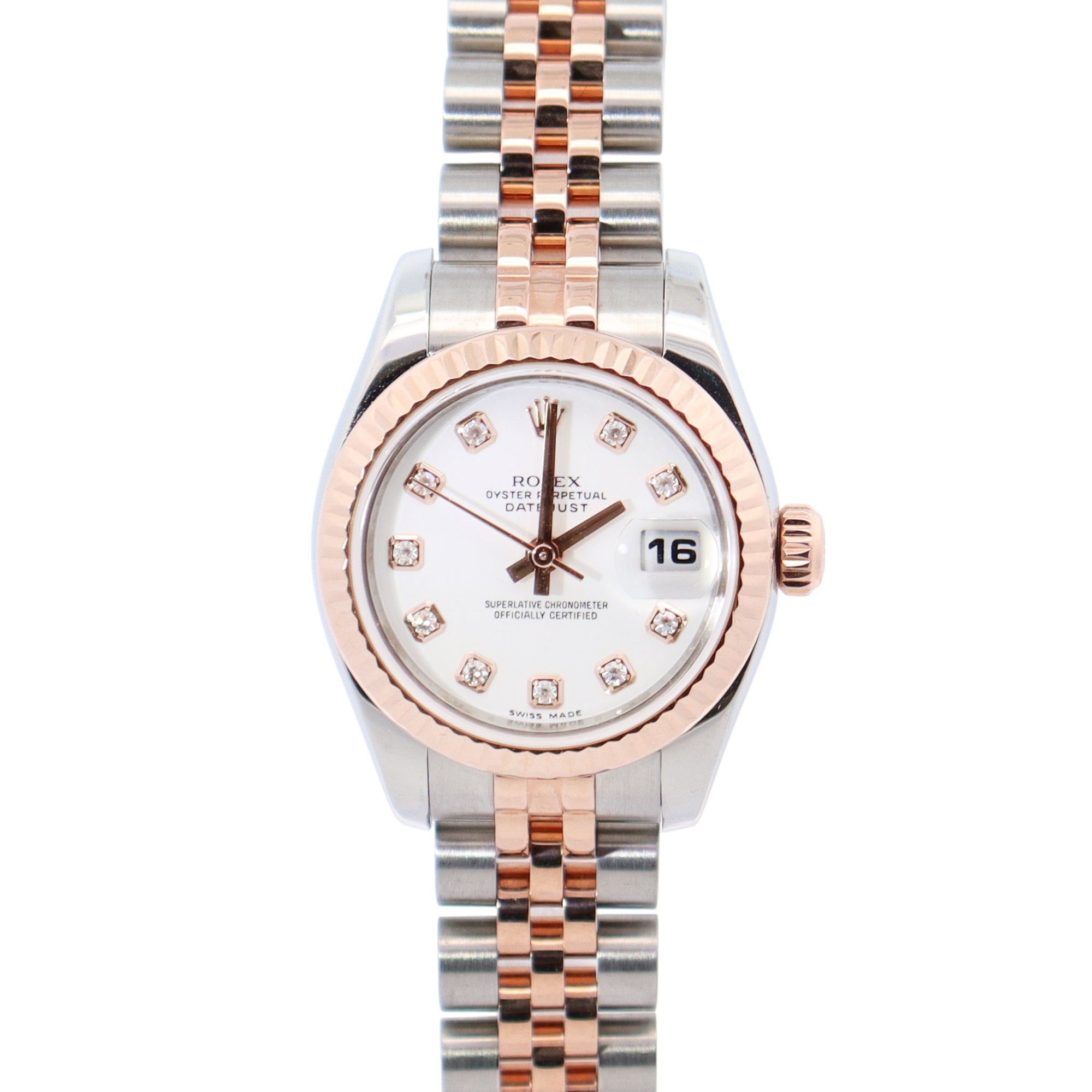 Rolex Datejust 26mm White Dial Watch Ref# 179171 - Happy Jewelers Fine Jewelry Lifetime Warranty