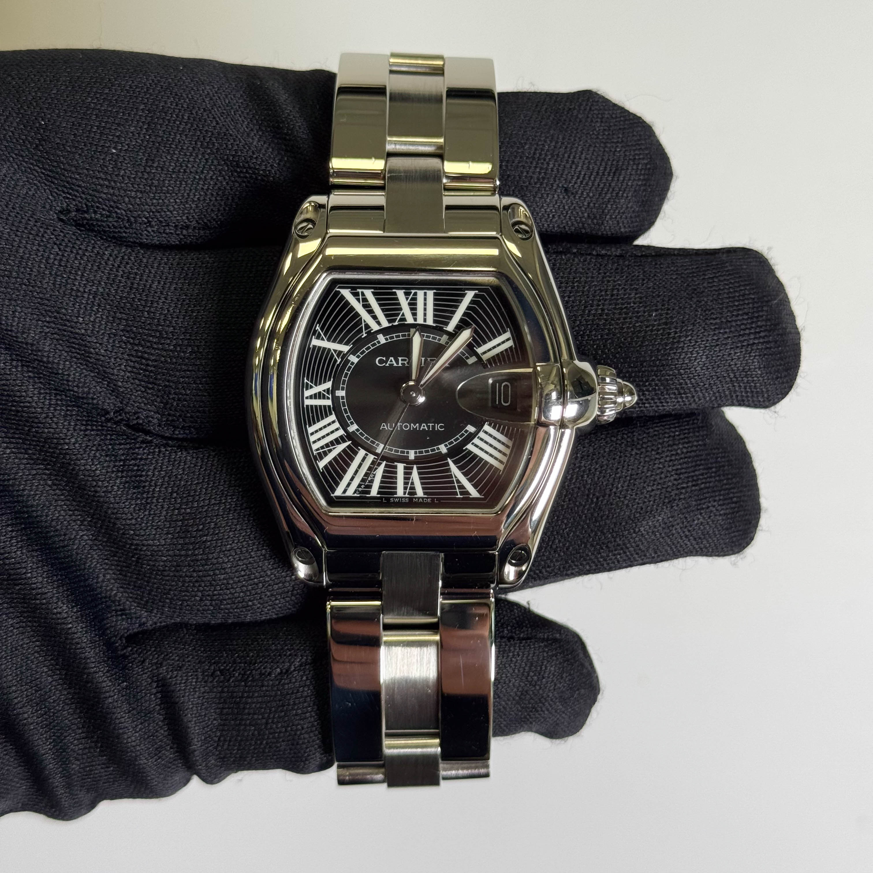 Cartier Roadster 37mm Black Dial Watch Ref# W62041V3