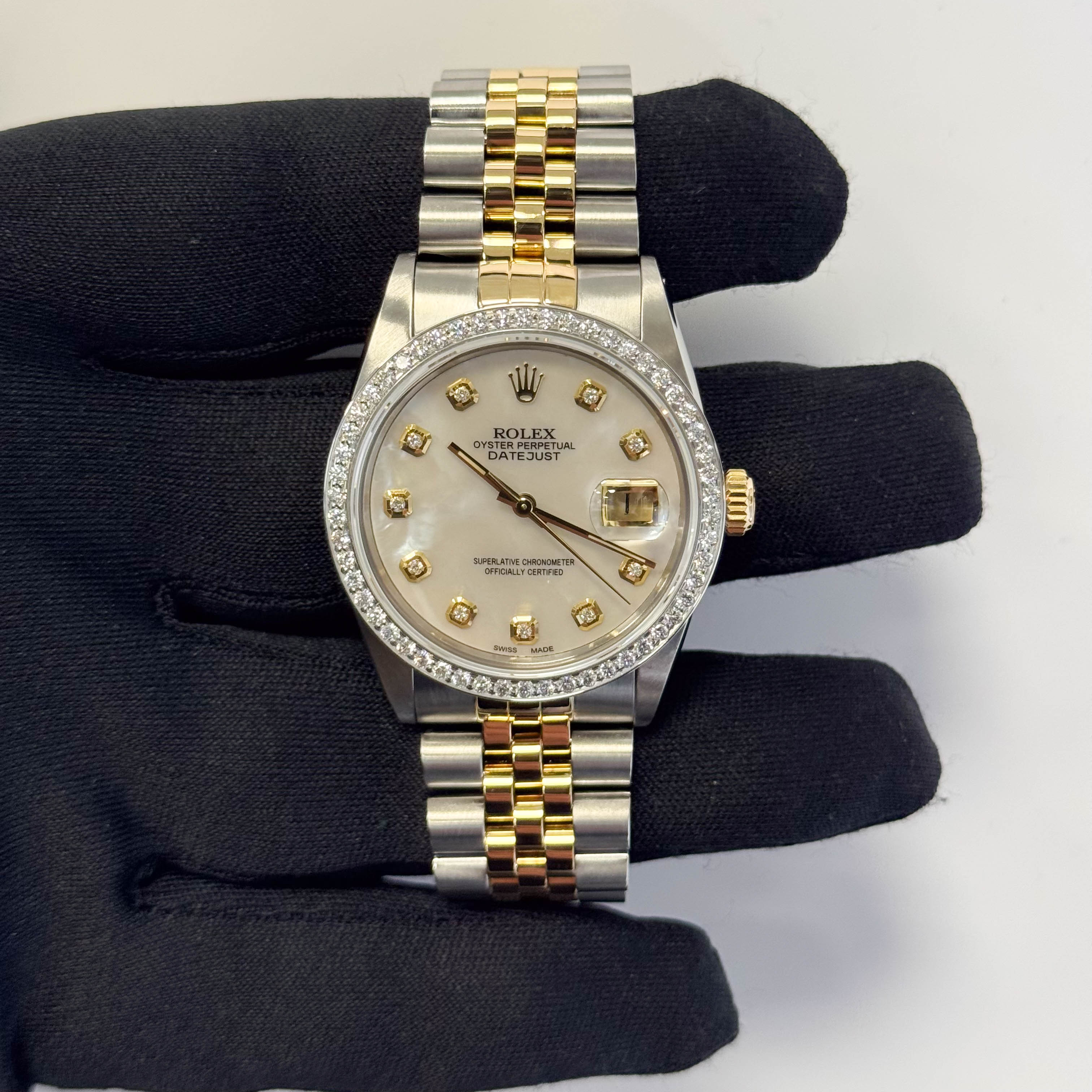 Rolex Datejust 36mm MOP Dial Watch Ref# 16013 – Happy Jewelers