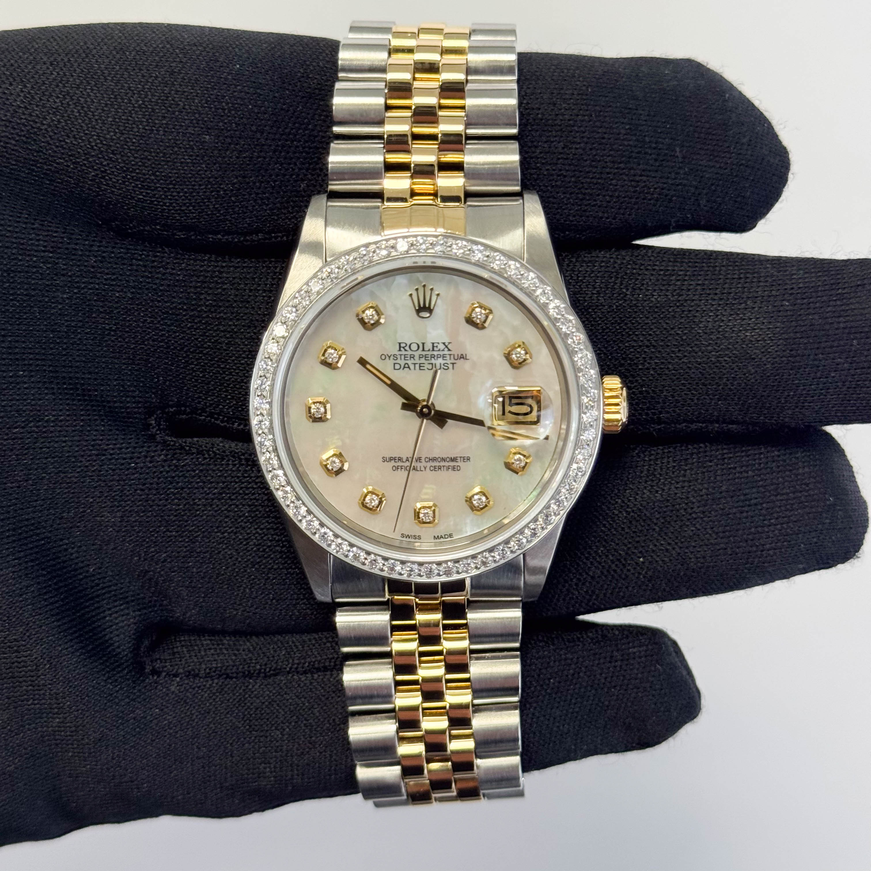 Rolex Datejust 36mm MOP Dial Watch Ref# 16233 - Happy Jewelers Fine Jewelry Lifetime Warranty