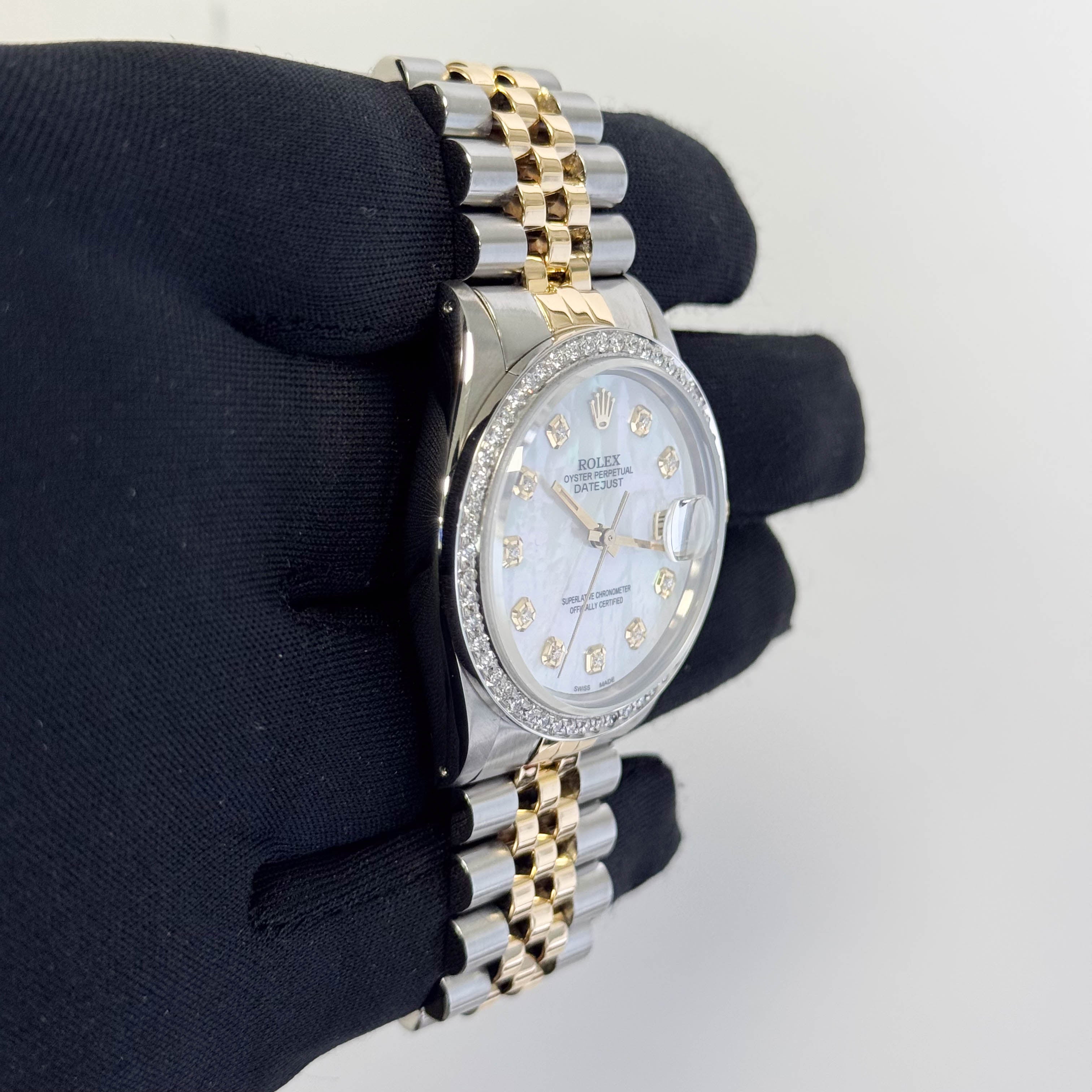 Rolex Datejust 36mm MOP Dial Watch Ref# 16233 - Happy Jewelers Fine Jewelry Lifetime Warranty